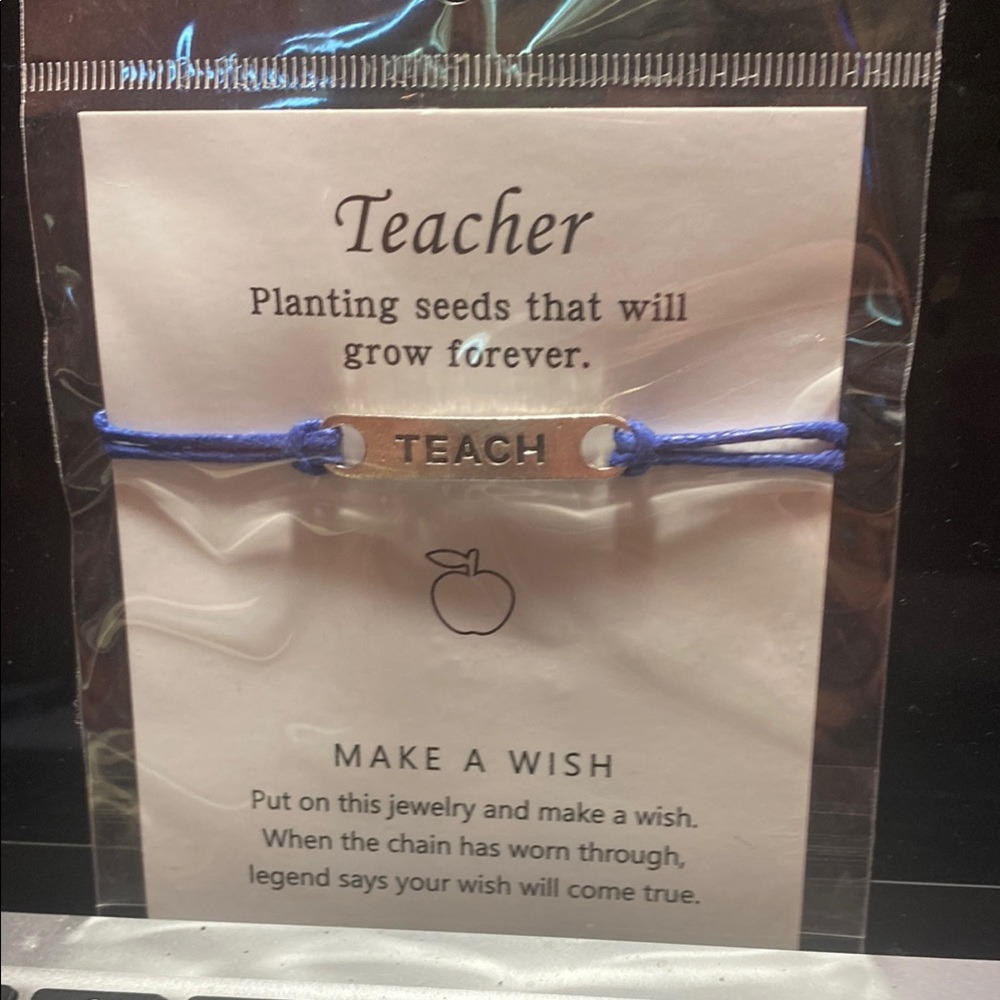 💕Blue Wish Bracelet for Teachers - Picture 1 of 2